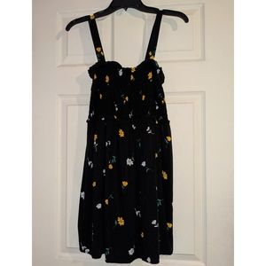 Black floral summer dress
